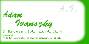 adam ivanszky business card